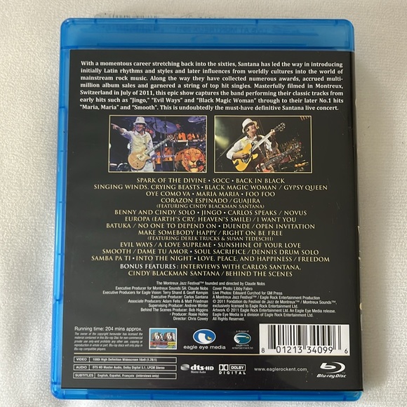 Blu-ray SANTANA Greatest hits. - live at Montreux, Switzerland - Picture 2 of 4